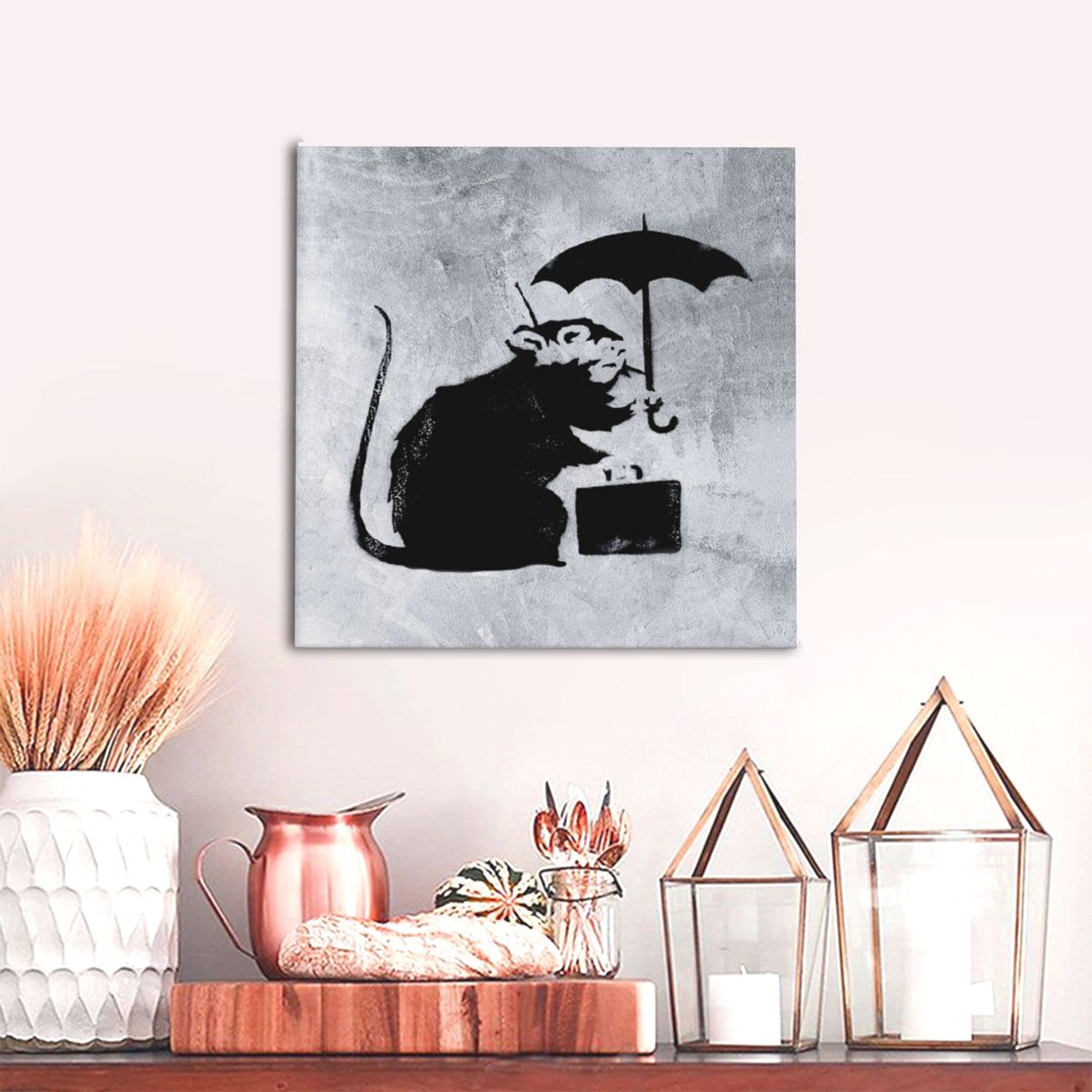 Amazon.co.jp: バンクシー Banksy ネズミ アートパネル アート